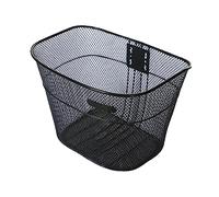 KiBcsLic Cesta para Bicicleta, Cesta Delantera para Bicicleta, Cesta para Cuadro de Bicicleta Inoxidable, Cesta Metálica para Bicicleta, Cesta de Almacenamient, Negro