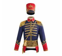 KiBcsLic Chaqueta Chaqueta para Caracterización con Sombrero Elegante Traje Parada con Cinturón para Actores, XXL