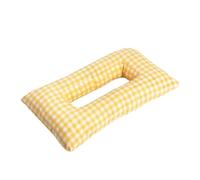 KiBcsLic Cojín de Soporte Cervical para Piercing de Oreja con Abertura, Forma Rectangular, 48 X 28 Cm, Amarillo, tal como se describe