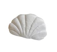 KiBcsLic Cojín Decorativo Almohada en Forma de Concha Cojín de Piso Almohada de Peluche con Relleno de Algodón Apto para Regalo Decoración del Auto Dormitorio, Blanco, tal como se describe