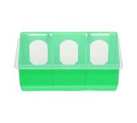 KiBcsLic Comedero para Palomas Caja de Alimentación Colgante Bebedero Antiderrames Que Mantiene El Pienso Limpio Y Fresco Adecuado para Loros Y Pollos, Verde