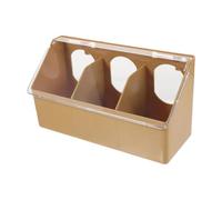 KiBcsLic Comedero para Palomas Caja de Alimentación Colgante Bebedero Antiderrames Que Mantiene El Pienso Limpio Y Fresco Adecuado para Loros Y Pollos, Amarillo