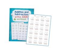 KiBcsLic Cuaderno de Ejercicios de matemáticas, y resta, números hasta 1000, para jardín de Infantes.