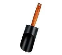 KiBcsLic Cuchara para Alimento de Gato Cuchara Dosificadora de Comida Cuchara para Pienso de Acero Inoxidable Cuchara Antiadherente con Orificio para Colgar, Negro