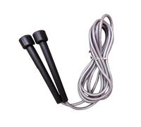 KiBcsLic Cuerda para Saltar Cuerda de Entrenamiento Cuerda Ajustable Cuerda de Ejercicio con Mango Ergonómico Antideslizante Elaborada en PVC Grueso Adecuada P, Gris