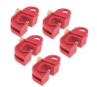 KiBcsLic Dispositivo de Bloqueo para Interruptores Automáticos Universal con Tornillo Giratorio Seguro para MCB de hasta 13mm Fabricado en Nylon Reforzado con, Rosso