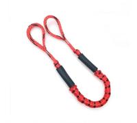 KiBcsLic Elástico Sujeción Fiable s Sujeción con Lazo Cuerda para Kayakistas, Rojo Y Negro, Cuerda Elástica De Amarre para Barco, 4 Pies, Patrón De Puntos