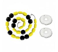 KiBcsLic Entrenador de Destreza para Porteros Resistente a los Impactos Cadena de Desvío para Porteros Materiales, Amarillo, Negro, Versión Extendida