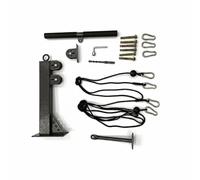 KiBcsLic Equipo de Entrenamiento de Pecho Máquina de Polea de Gimnasio Kit de Jalón Bastidor de Acero para Tirones Suaves y Enfoque Muscular Durante la Fuerza, Combinación De Barra Corta - 028B