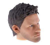KiBcsLic Escultura de Cabeza Vivid Men a Escala 1/6 para Figuras Masculinas de, Cuerpo de 12 Pulgadas A04, Negro, Tal como se Describe