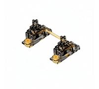 KiBcsLic Estabilizadores de PCB Atornillables Estructura Elástica Adaptativa Kit de Estabilizadores de Montaje en PCB Elimina Traqueteo y Ruidos Metálicos, Black Gold, Not Lubed