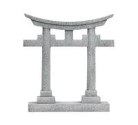 KiBcsLic Estatua Torii para Acuario Puerta Japonesa Miniatura Adorno Imitación Piedra Cueva Refugio para Peces Cueva PVC Resistente Adecuada Pa, 6.1x1.8x6.9cm