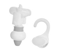 KiBcsLic Exprimidor de bolsitas de repuesto, dispensador colgante de gel de ducha japonés, accesorio de gancho para gel de ducha, Gris
