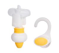 KiBcsLic Exprimidor de bolsitas de repuesto, dispensador colgante de gel de ducha japonés, accesorio de gancho para gel de ducha, Amarillo