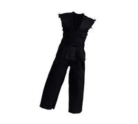 KiBcsLic Figura de Acción a Escala 1/12 con Kimono Samurái, Modelo de Uniforme de Judo de 6 Pulgadas, Disfraz para Muñeca DIY, Ropa en Miniatura, Negro