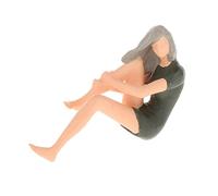 KiBcsLic Figura en Miniatura Figura de Personaje Escala 1/64 Muñeco Pequeño para Tren Modelo Figura Coleccionable de Resina Pintada a Mano Acabado Deta, Chica Verde