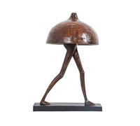 KiBcsLic Figurilla Escultura Estatua Adorno de Sala en Resina Sintética con Acabado Imitación Bronce Estética Moderna Sugerente Adecuada para Salón Showroom Espacios Decorativos