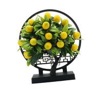 KiBcsLic Frutal Artificial en Maceta, Decoración de Mesa Realista para La Oficina, Limón, Individual