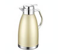 KiBcsLic Garrafa Térmica de Acero Inoxidable Antigoteo Jarra de Agua Caliente con Aislamiento para Hogar, Oficina, Gold, 2.5L