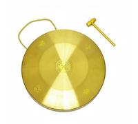 KiBcsLic Gong de Mesa con Soporte Artesanía Tradicional Gong de Cobre Decorativo Sonidos Relajantes Decoración Del Hogar para Coleccionistas, Oficina, Bolsa Tai Chi Bagua 30CM