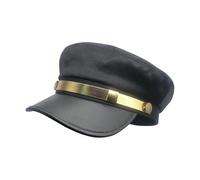 KiBcsLic Gorra de vendedor de periódicos ajustable de 56 a 62 cm, estilo pescador, cómoda para adultos, unisex, Correa Dorada