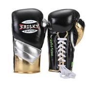 KiBcsLic Guantes de Boxeo de Cuero Sintético PU para Hombres Y Mujeres. Guantes Profesionales para Sparring en Muay Thai, Grappling, MMA Y Gimnasio en Casa, Negro 14oz