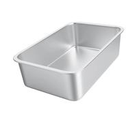 KiBcsLic Inodoro Rectangular de Acero Inoxidable con Bordes Altos para Gatitos, Resistente Y con Superficie No Absorbente, Mascotas, L