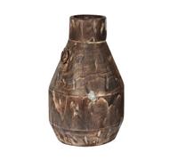 KiBcsLic Jarrón de Madera Estilo WABI-Estética de Lo Imperfecto Acabado Envejecido Florero Madera Rústico Hecho a Mano Florero Diseño Orgánico para Entrada, Cf18652a 24-24-40cm