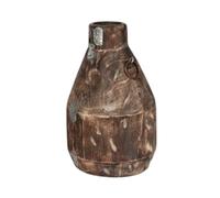 KiBcsLic Jarrón de Madera Estilo WABI-Estética de Lo Imperfecto Acabado Envejecido Florero Madera Rústico Hecho a Mano Florero Diseño Orgánico para Entrada, Cf18652b 20-20-34cm