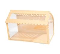 KiBcsLic Jaula para Hámster, Patio de Juegos, Hábitat de Nido de Madera para Pollos, Chinchillas Y Erizos, 60x32x38CM