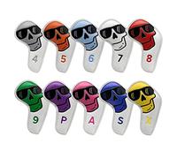 KiBcsLic Juego de 10 Fundas Impermeables de PU para Palos de Golf, Blanco1