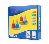 KiBcsLic Juego de Infantil Puzzle Didáctico Tablero de Colores Juego de Razonamiento Tarjetas de Desarrollo Apilado Manual Habilidad Visual Reconocimiento
