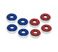 KiBcsLic Juego de Mesa de Interior con 8 Discos de, Base de Acero Inoxidable, Equipo de Repuesto con Tapa de PP, Adecuado para Niños Y, Azul Rojo