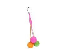 KiBcsLic Juguete para Gatos de Sisal con Bola Colgante Rascador Interactivo para Mascotas Que Promueve Actividad para Una Vida Saludable Adecuado para Juego So, Rosa Naranja Verde