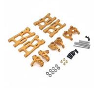 KiBcsLic Kit de Mejora de Coche RC Alto Rendimiento Juego de Brazos de Suspensión Metálicos Fácil Instalación para Modelistas, Gold