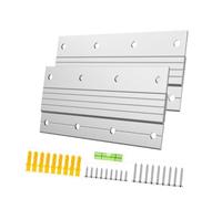 KiBcsLic Kit de para Colgadores de Cuadros Tipo Listón Francés. Colgador Tipo Listón Francés con Nivel de Burbuja. 2 Pares para Cabecero, Marco de Fot, 6inch