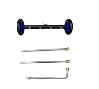 KiBcsLic Limpiador Alta Presión con Ruedas Multifuncional Tobera Tubo Alta Presión Ajustables Pistola con Conexión Rápida 1/4 Pulgadas, Azul