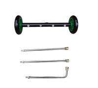 KiBcsLic Limpiador Alta Presión con Ruedas Multifuncional Tobera Tubo Alta Presión Ajustables Pistola con Conexión Rápida 1/4 Pulgadas, Verde