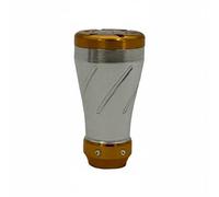 KiBcsLic Mango de Carrete de Pesca Ligero Mango Carrete Pesca para Captura, Silver Gold