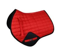 KiBcsLic Manta para Silla de Montar, para Caballos, Cómoda, Portátil, Amortiguadora, Transpirable, Accesorio Deportivo, Cojín, Colchoneta de Equitación, Rojo