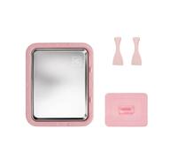 KiBcsLic Máquina Congelado en Rollo Congelación Rápida Máquina Congelado en Superficie Fría Acero Inoxidable 304 para Niños, Familias, Hogar, Rosa L Con Tapa