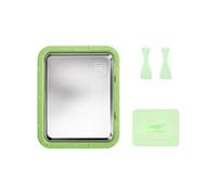 KiBcsLic Máquina Congelado en Rollo Congelación Rápida Máquina Congelado en Superficie Fría Acero Inoxidable 304 para Niños, Familias, Hogar, Verde S+C/Tapa
