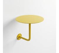 KiBcsLic Mesa Circular Pared Compacta, Diámetro 40 Cm, Altura 45 Cm, Negro | Compacto, Ahorra Espacio, Mostrador Pared, para Cafeterías
