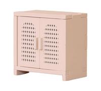 KiBcsLic Miniatura Armario de Casa de Muñecas Mueble Gabinete de Madera Ornamento Manual para Almacenaje Adecuado para Niños Decoración de Cocina de Muñecas, Blanco Lechoso