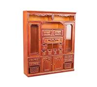 KiBcsLic Miniatura de Armario para Casa de Muñecas a Escala 1/12, Elaborada con Artesanía, Accesorio para Fotografía, Mini Modelo.