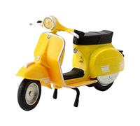 KiBcsLic Modelo de Scooter Eléctrico Diecast 1 18 Vehículo de Juguete Coleccionable Miniatura Metal Fundido Aleación de Aluminio con Volante Giratorio, Amarillo