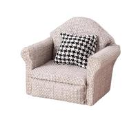 KiBcsLic Modelo de Sofá en Miniatura, Mini Sillón Decorativo, Mini Sofá de Juguete para Casas de Muñecas a Escala 1:12, Gris Claro