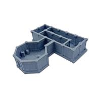 KiBcsLic Modelo de Terreno Laberinto Miniatura para Juego de Mesa Accesorio Compacto Ornamento Edificio Decorativo Material PP Función Personalizable Escenario, Plata