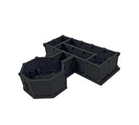 KiBcsLic Modelo de Terreno Laberinto Miniatura para Juego de Mesa Accesorio Compacto Ornamento Edificio Decorativo Material PP Función Personalizable Escenario, Negro