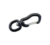 KiBcsLic Mosquetón Giratorio de Alta Resistencia, Mosquetón de Aluminio para Hamaca, Correa de Perro, Arnés, Deportes, Hogar, Llaves, Ancla de Barco, Cuerda, Negro